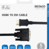 Cavo Deltaco Hdmi a DVI-D (18+1) 3Mt