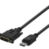 Cavo Deltaco Displayport(M) a DVI-D(M) 3Mt