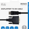Cavo Deltaco Displayport(M) a DVI-D(M) 1M
