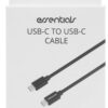 Cavo Essentials Type C 3A 60W 1Mt nero