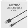 Cavo Essentials USB a Type C 3A 60W 2m nero