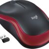 Mouse Wireless Logitech M185 Rosso