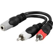 Adattatore multim. da 3,5 mm femm. a 2xRCA M
