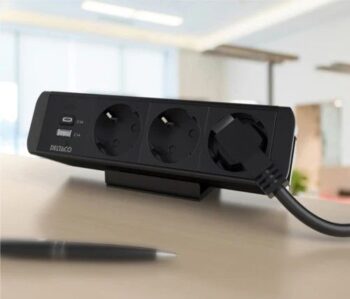 Multipresa On-desk 3xSchuko/1xUSB-A+USB-C