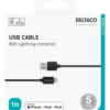 Cavo Deltaco da Lightning a Usb 2Mt