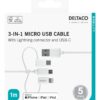 Cavo Deltaco USB-A 3-in1