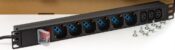 Multipresa Rack 19" 6 Posti/3 C13 interrutt.