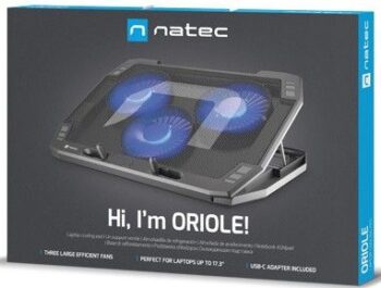 Stand notebook con ventola 15,6"/17,3"