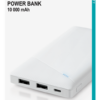 Power Bank Deltaco da 10000 mAh 37Wh 2x USB