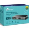 Switch di rete 6 Porte 10/100Mbps,4 POE+