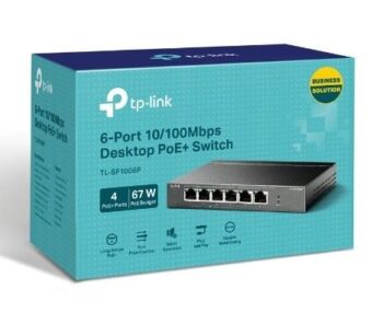 Switch di rete 6 Porte 10/100Mbps,4 POE+