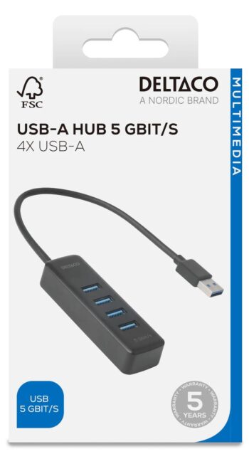 HUB USB 3.1 a 4 porte 5Gbps