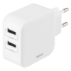 Caricatore Deltaco da casa 2xUSB 24W 4,8A