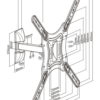 Braccio Deltaco a 2 Snodi da 23" a 55"