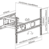 Braccio Deltaco a 3 Snodi da 37" a 70"