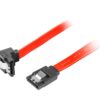 Cavo Sata III 7 Poli 30cm con Clip 90° rosso