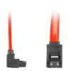 Cavo Sata III 7 Poli 30cm con Clip 90° rosso