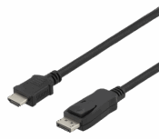 Cavo Deltaco Displayport(M) a HDMI 1Mt