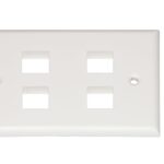 Placca Portafrutti 4 posizioni Colore Bianco