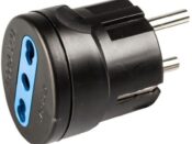 Adattatore spina bipasso a schuko presa