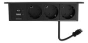 Multipresa Under-desk 3xSchuko/1xUSB-A+USB-C