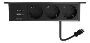 Multipresa Under-desk 3xSchuko/1xUSB-A+USB-C