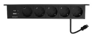 Multipresa Under-desk 5xSchuko/1xUSB-A+USB-C