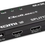 Splitter HDMI, 1 in a 2 out, 4K, nero