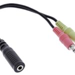 Adattatore audio da 2x 3,5mm (M) a 3,5mm F