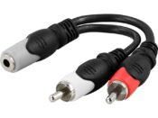 Adattatore multim. da 3,5 mm femm. a 2xRCA M