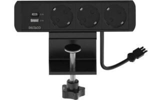 Multipresa On-desk 3xSchuko/1xUSB-A+USB-C