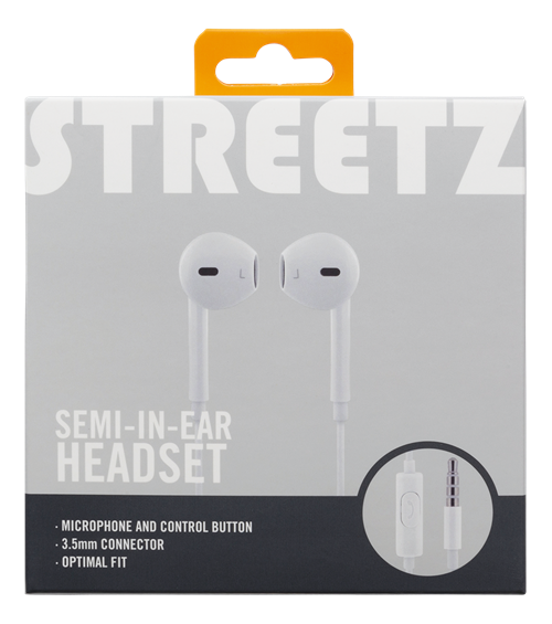 Auricolari Streetz con microfono Bianco