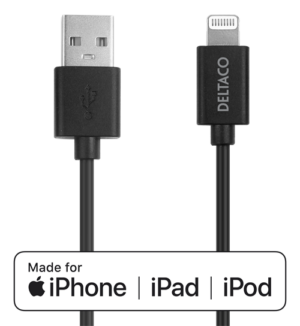 Cavo Deltaco da Lightning a Usb 1Mt MFi