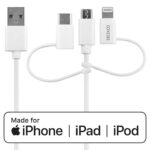 Cavo Deltaco USB-A 3-in1