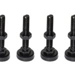 Set 4 Piedini per Armadi Rack Neri