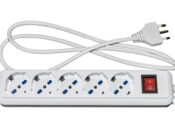 Multipresa a 5 Vie Inter. 10A cavo 1,5mt