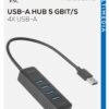 HUB USB 3.1 a 4 porte 5Gbps
