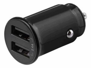 Caricatore Deltaco da auto 2x USB 2,4A