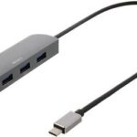 HUB Deltaco USB-C a 3x USB 3.0 + RJ45 Gigabit