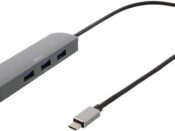 HUB Deltaco USB-C a 3x USB 3.0 + RJ45 Gigabit