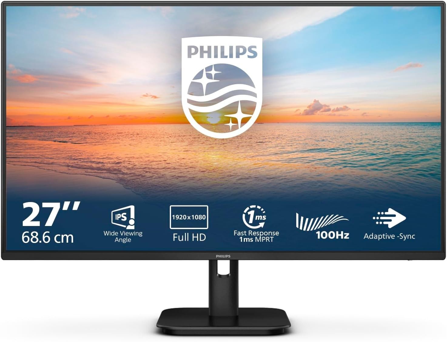 Monitor Philips 27" LED Vga,Hdmi Multim.
