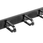 Pannello guidacavi con anelli 1 Unita nero.