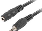 Prolunga stereo Jack 3.5mm M/F 3Mt.