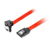 Cavo Sata III 7 Poli 30cm con Clip 90° rosso.