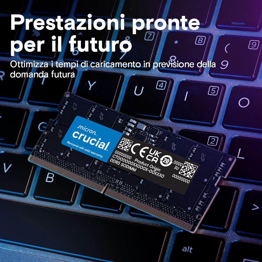 Ddr5 Crucial So-dimm 16Gb 5600Mhz - immagine 3