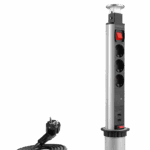 Multipresa per scriv. a scomparsa 3xSch.2xUSB