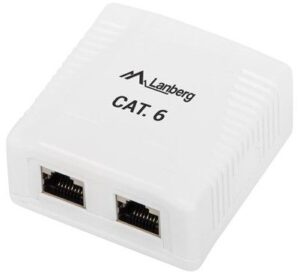 Box a muro con 2 porte LAN FTP