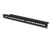 Patch Panel 24 Porte 1U vuoto Bk.