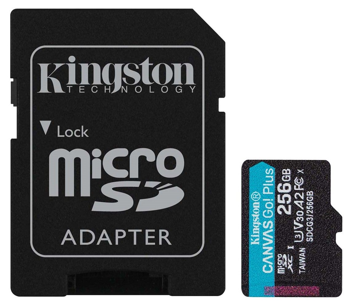 Micro SD Kingston 256GB + adat.CL 10 170Mb/s - immagine 2