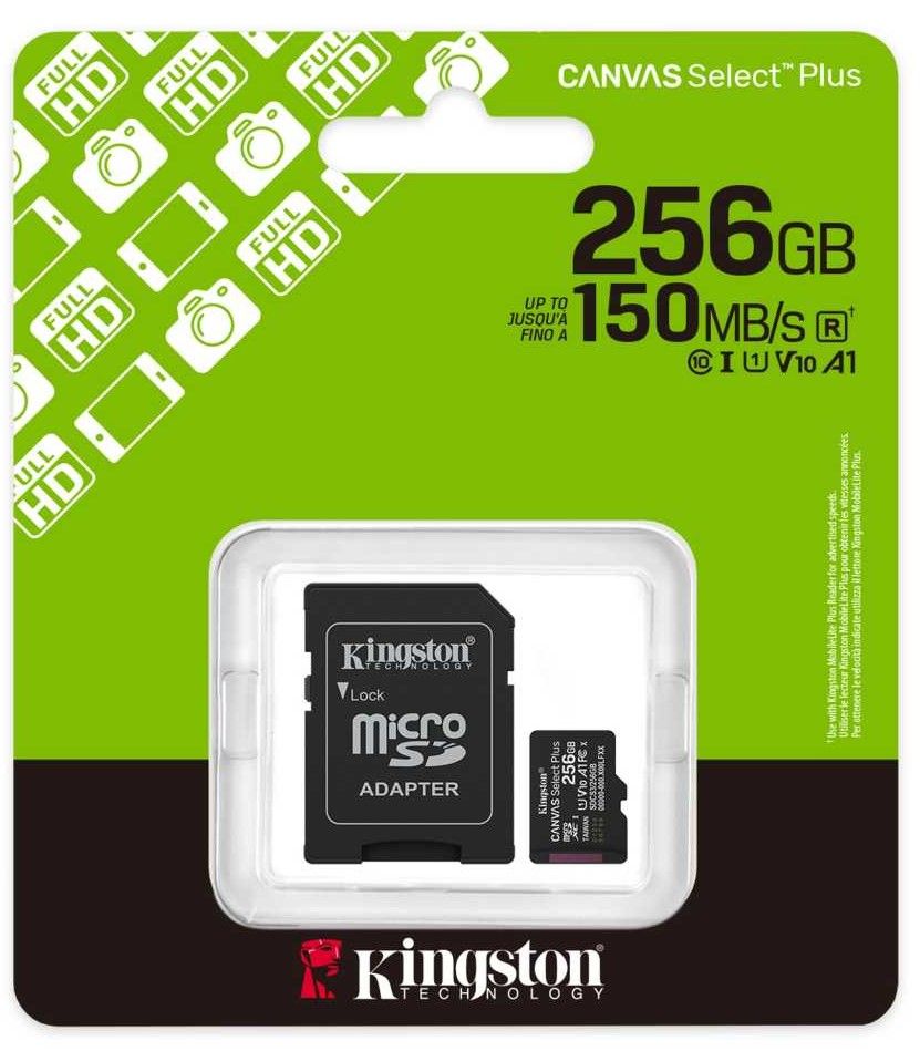 Micro SD 256Gb con adattatore CL10 150MB/s